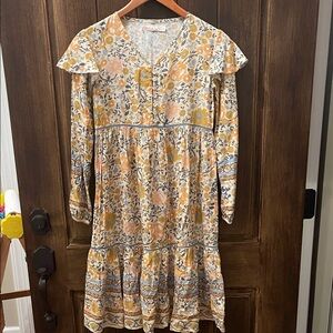 Charming Floral Long Sleeve Dress